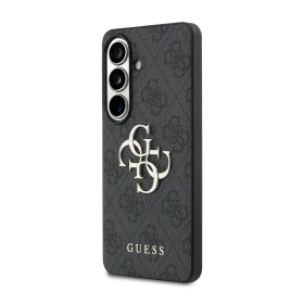 Zadní kryt Guess PU 4G Metal Logo pro Samsung Galaxy S26+, šedá