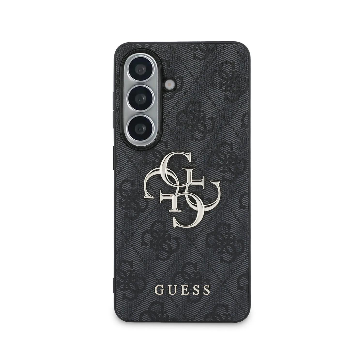 Guess PU 4G Metal Logo Zadní Kryt pro Samsung Galaxy S26+ Grey