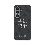 Guess PU 4G Metal Logo Zadní Kryt pro Samsung Galaxy S26 Grey