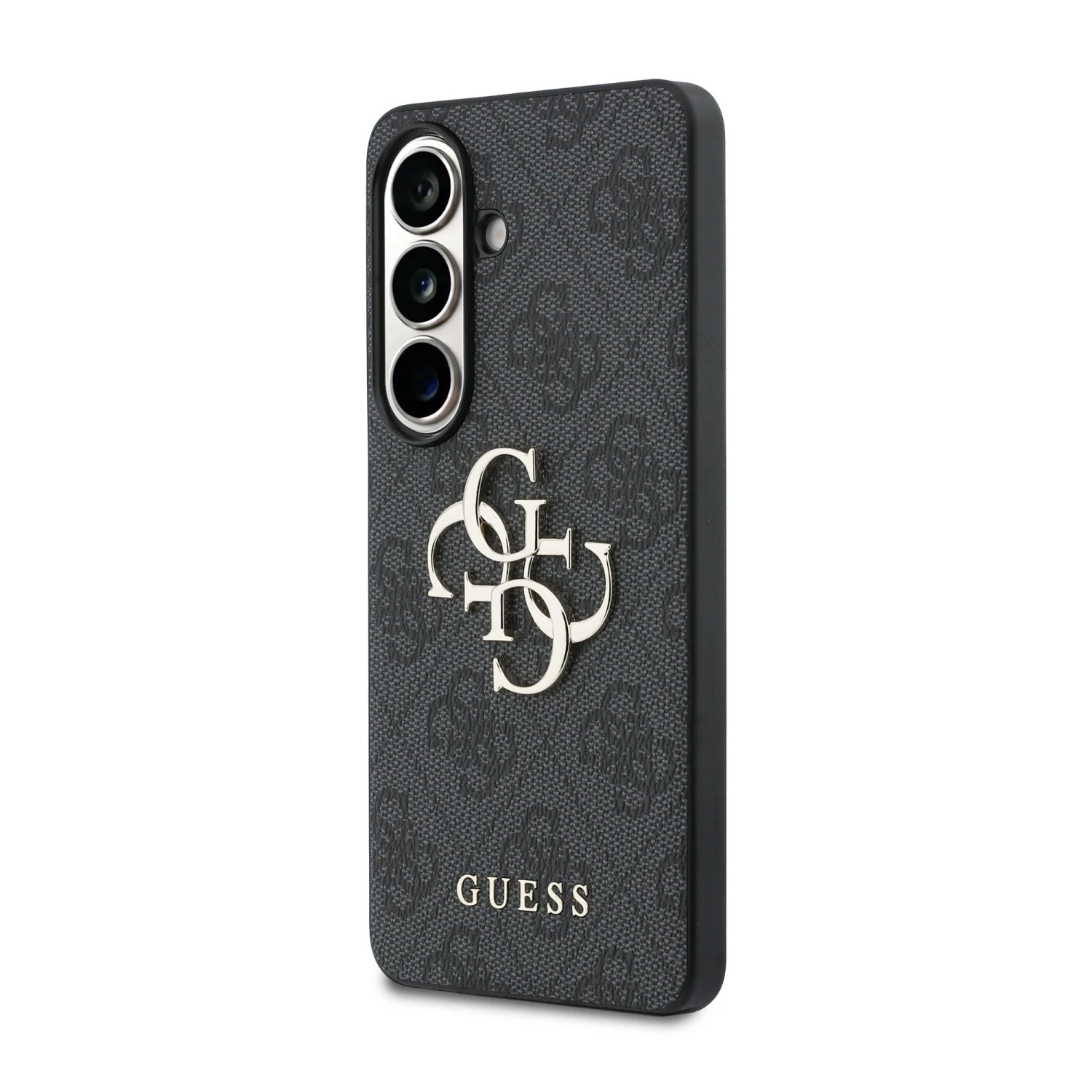 Guess PU 4G Metal Logo Zadní Kryt pro Samsung Galaxy S26 Grey