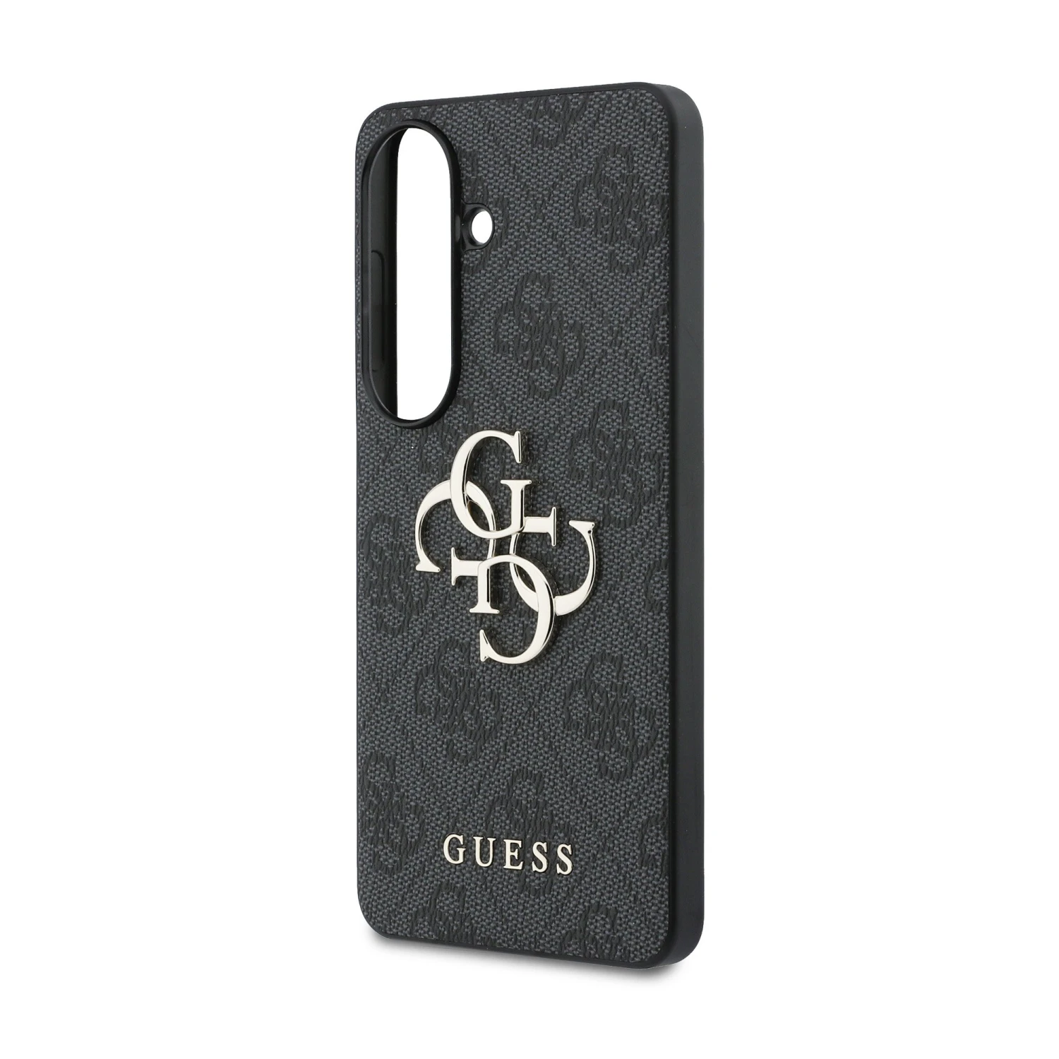 Guess PU 4G Metal Logo Zadní Kryt pro Samsung Galaxy S26 Grey