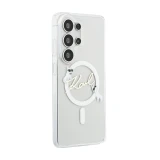 Karl Lagerfeld IML Choupette Karl Script Logo Magnetic Zadní Kryt pro Samsung Galaxy S26 Ultra Transparent