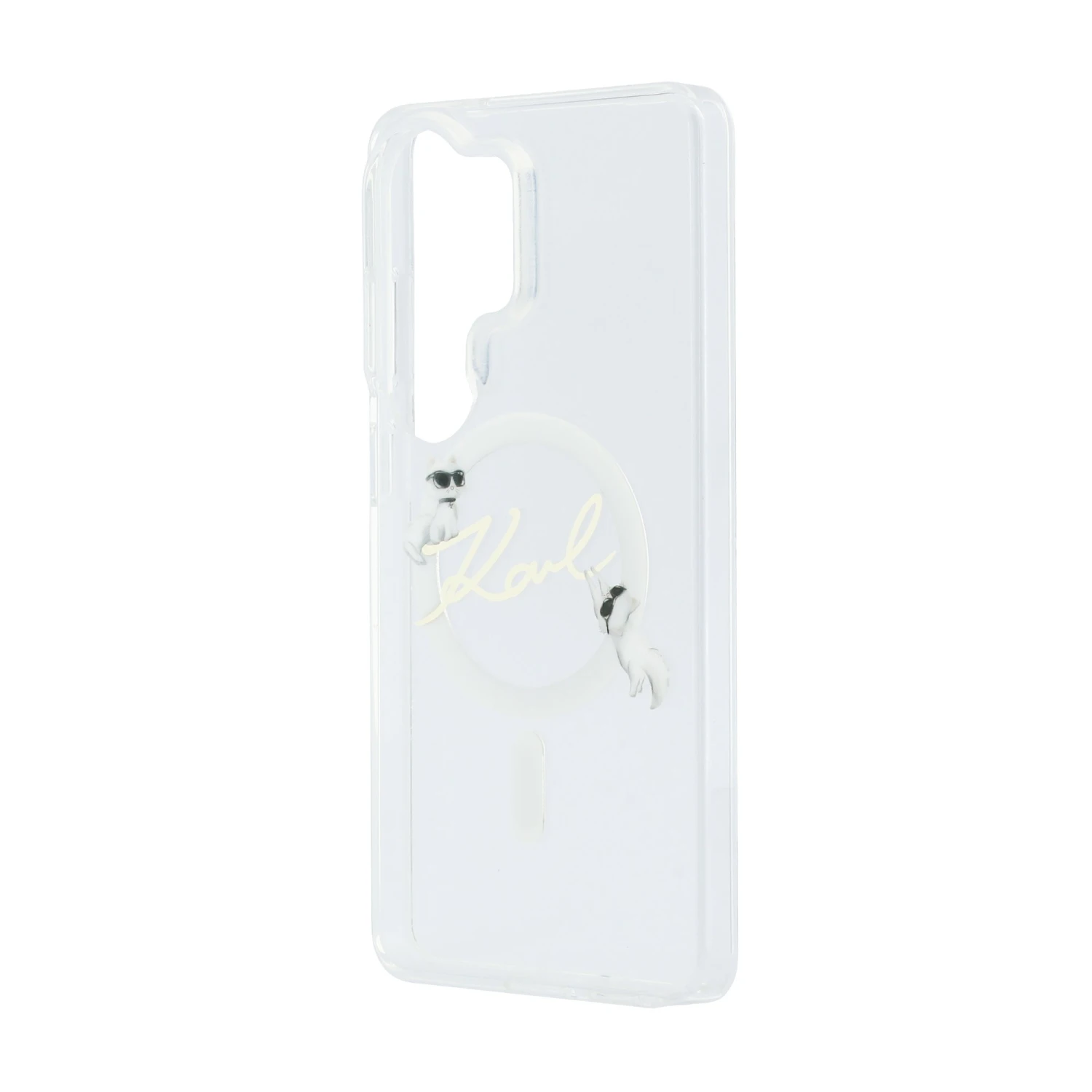 Karl Lagerfeld IML Choupette Karl Script Logo Magnetic Zadní Kryt pro Samsung Galaxy S26 Ultra Transparent