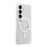 Karl Lagerfeld IML Choupette Karl Script Logo Magnetic Zadní Kryt pro Samsung Galaxy S26 Transparent