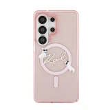 Karl Lagerfeld IML Choupette Karl Script Logo Magnetic Zadní Kryt pro Samsung Galaxy S26 Ultra Pink