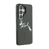 Karl Lagerfeld IML Choupette Karl Script Logo Magnetic Zadní Kryt pro Samsung Galaxy S26 Ultra Black