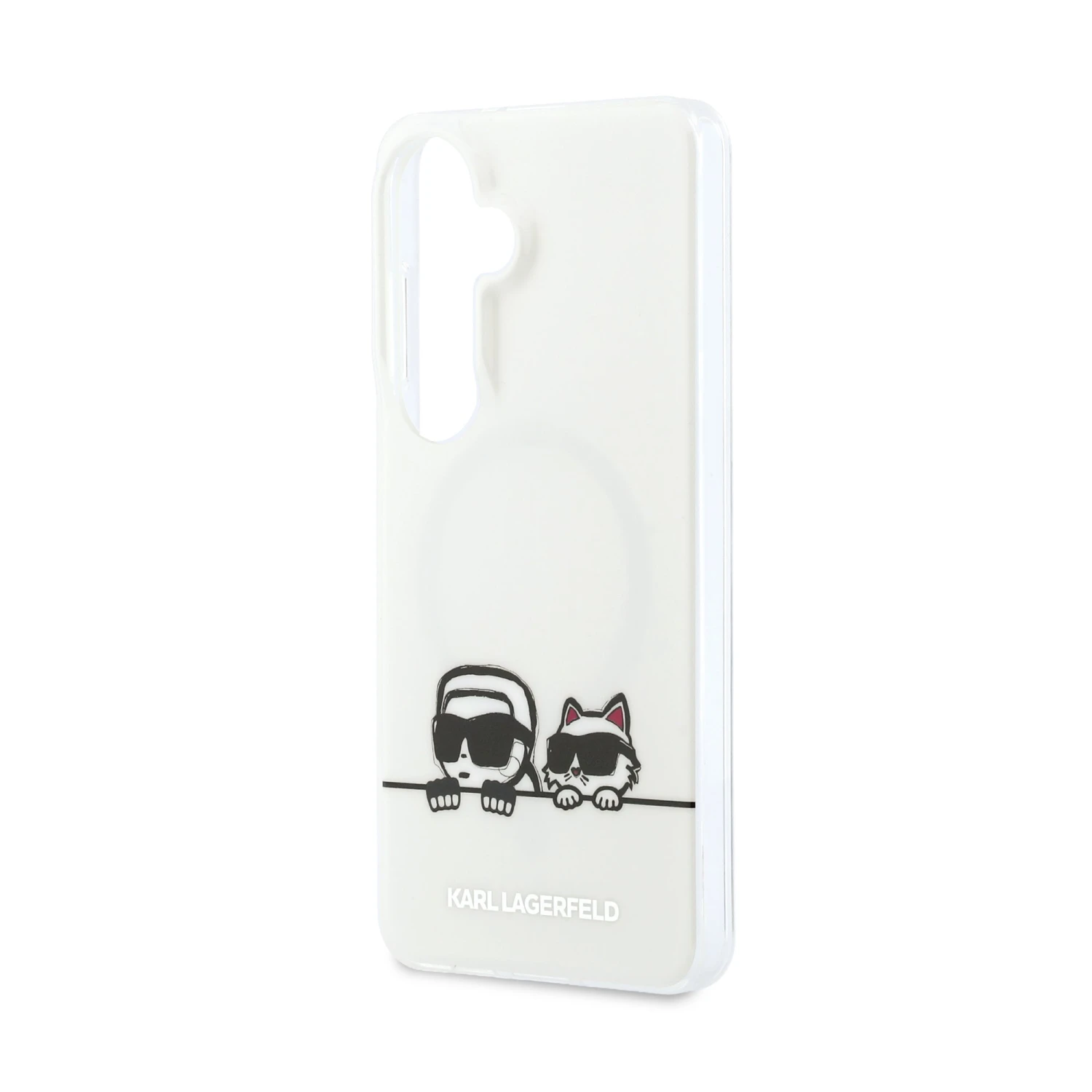 Karl Lagerfeld IML K&CH Peekaboo Logo Magnetic Zadní Kryt pro Samsung Galaxy S26 White