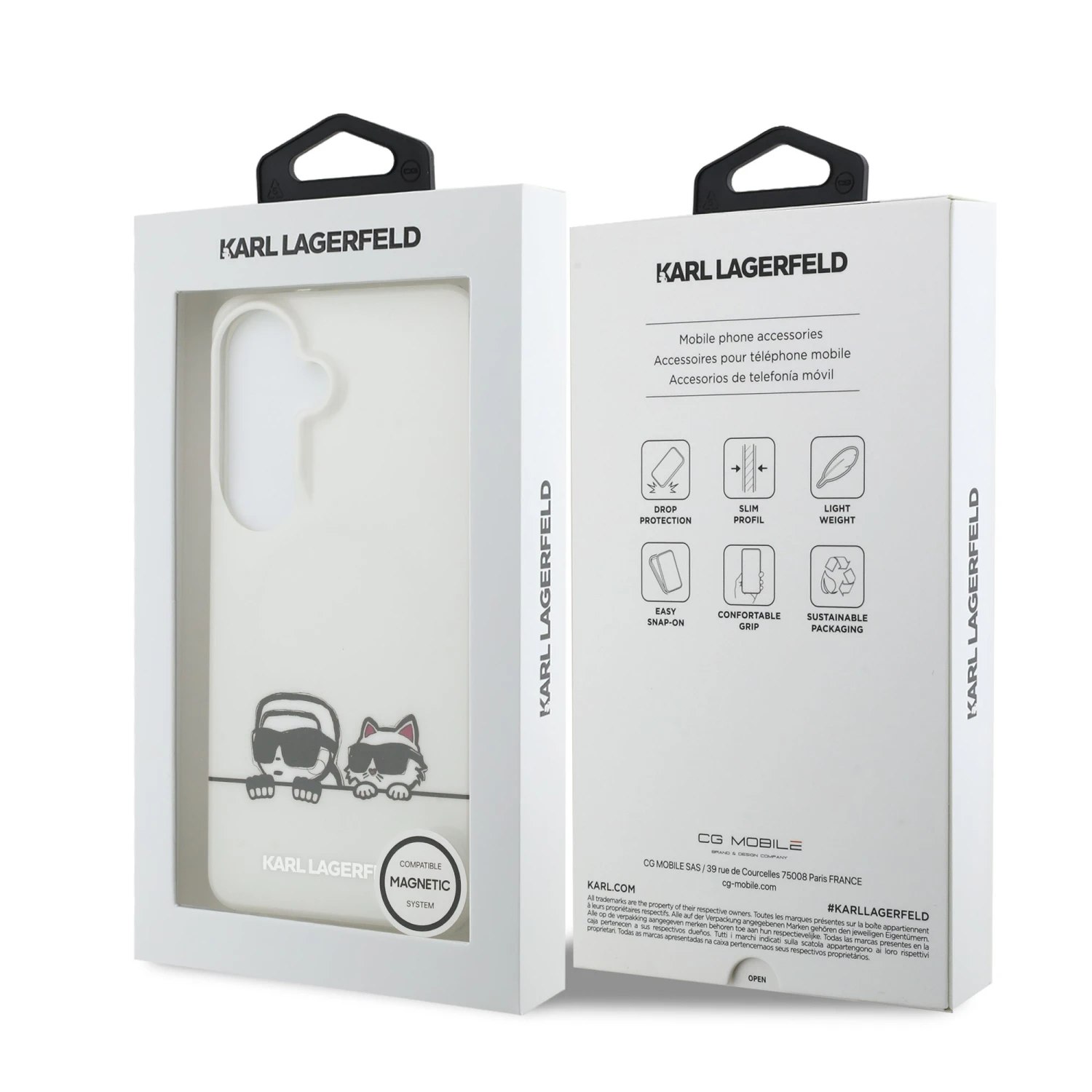 Karl Lagerfeld IML K&CH Peekaboo Logo Magnetic Zadní Kryt pro Samsung Galaxy S26 White