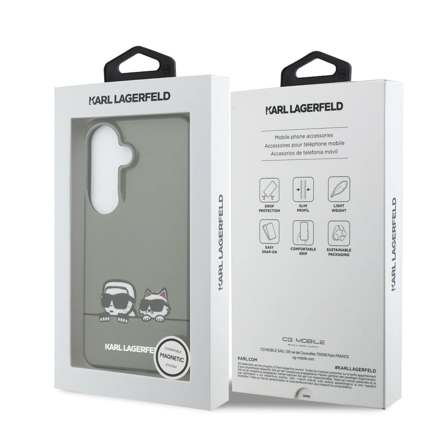 Karl Lagerfeld IML K&CH Peekaboo Logo Magnetic Zadní Kryt pro Samsung Galaxy S26 Black