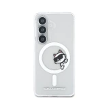 Karl Lagerfeld IML Choupette Peekaboo Logo Magnetic Zadní Kryt pro Samsung Galaxy S26 Transparent