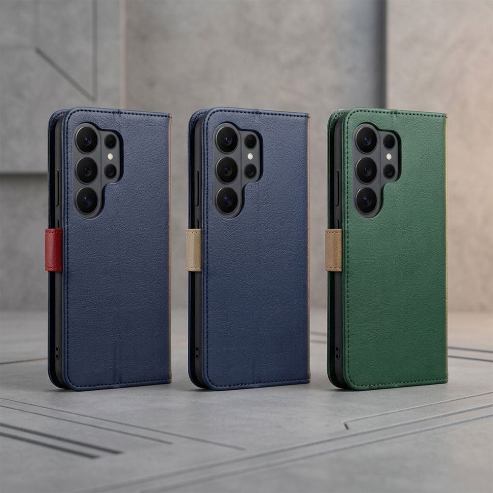 Flipové pouzdro Split Book case pro Xiaomi Redmi Note 15 Pro 4G, green gold