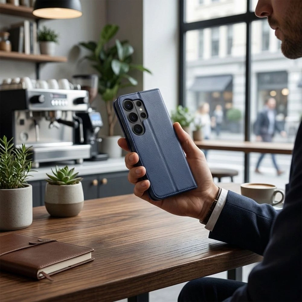 Split Book case for SAMSUNG A57 navy red