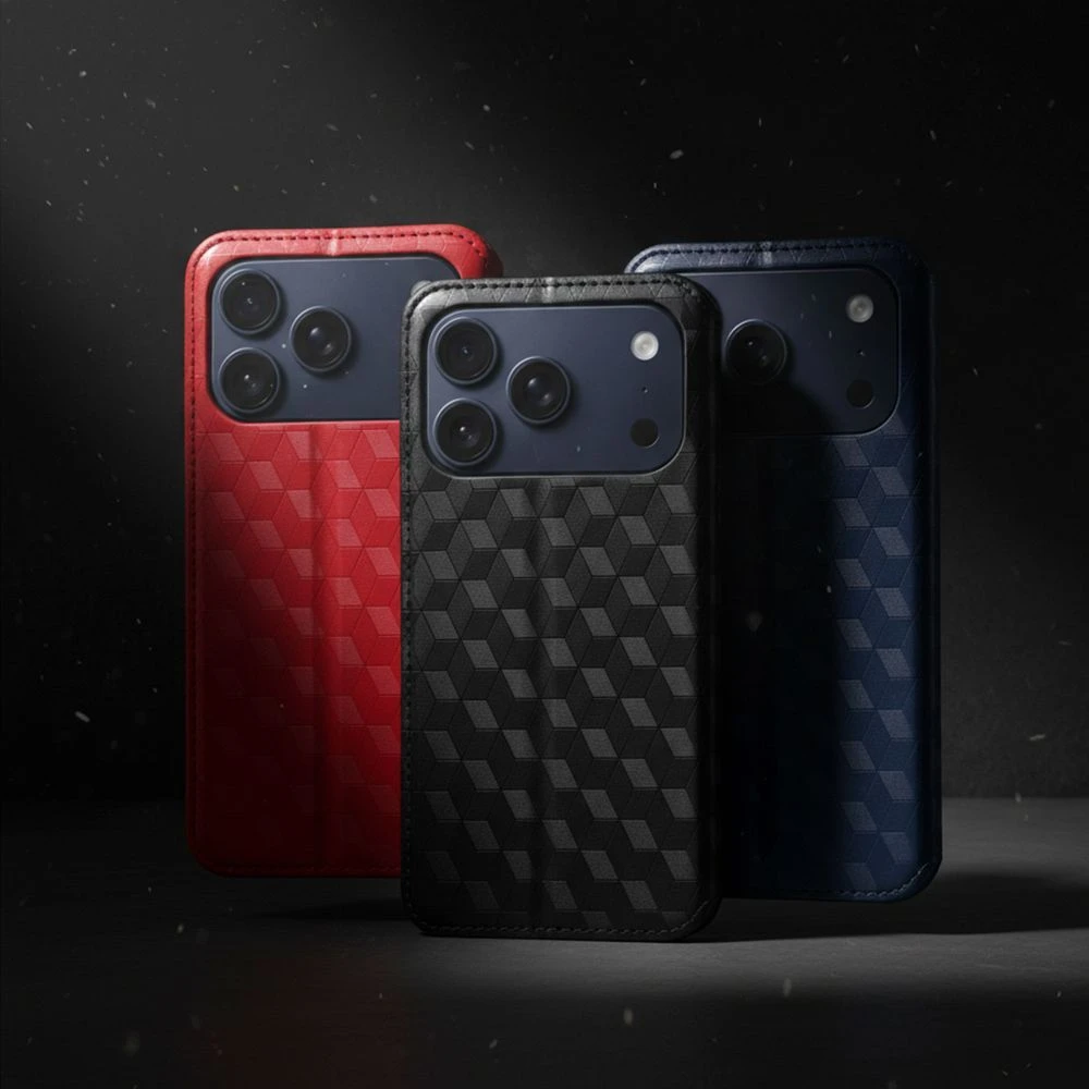 Flip case for iPhone 17 Cubic Book black