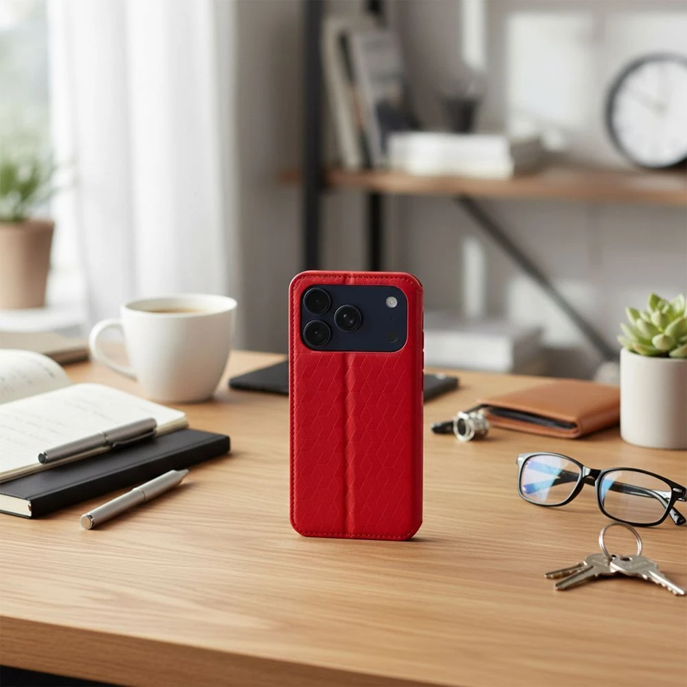 Flip case for iPhone 17 PRO Cubic Book red