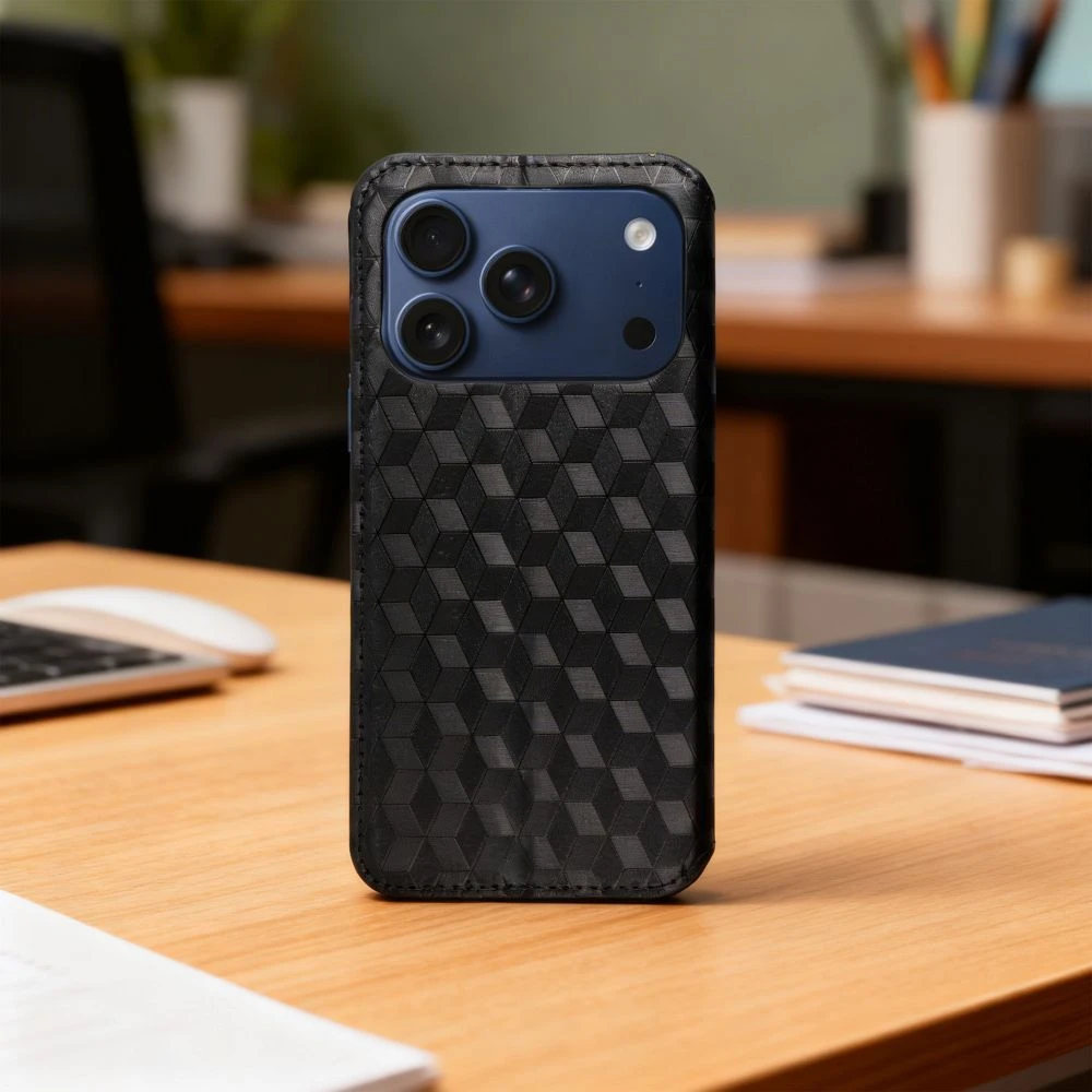 Flip case for iPhone 17 PRO MAX Cubic Book black