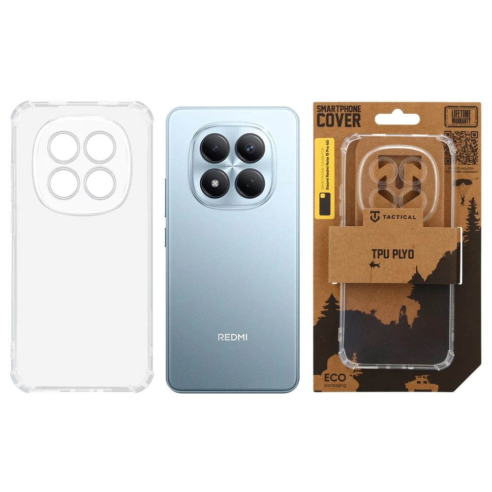 Tactical TPU Plyo Kryt pro Xiaomi Redmi Note 15 Pro 4G Transparent