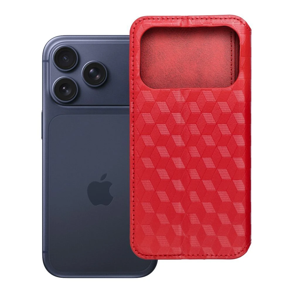 Flip case for iPhone 17 PRO MAX Cubic Book red
