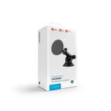 Magnetický držák FIXED MagCircle XL s přísavkou na sklo nebo palubní desku a podporou MagSafe, černý