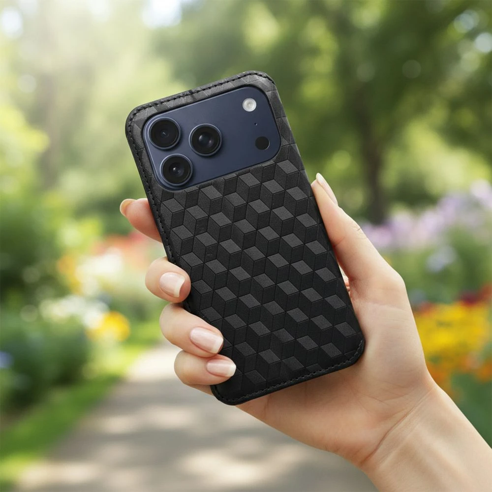 Flip case for iPhone 17 PRO Cubic Book black