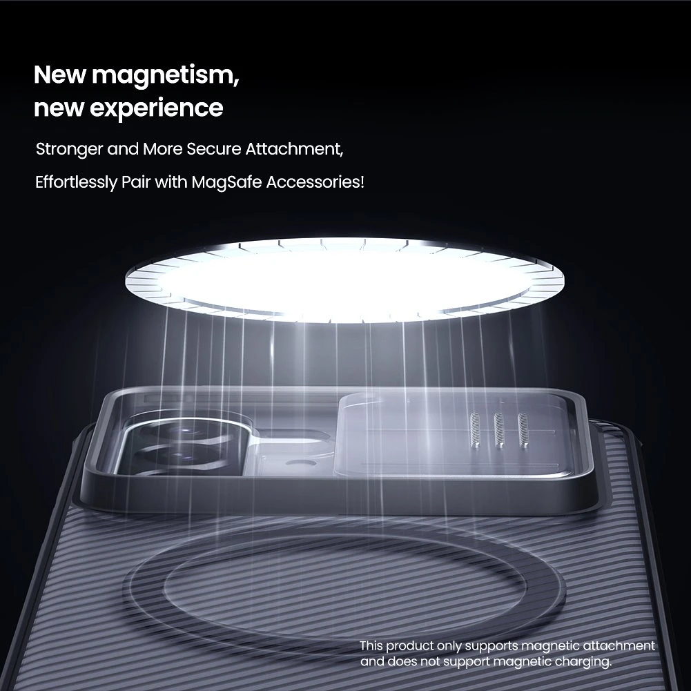 Nillkin CamShield PRO Magnetic Zadní Kryt pro Samsung Galaxy A57 Transparent Black