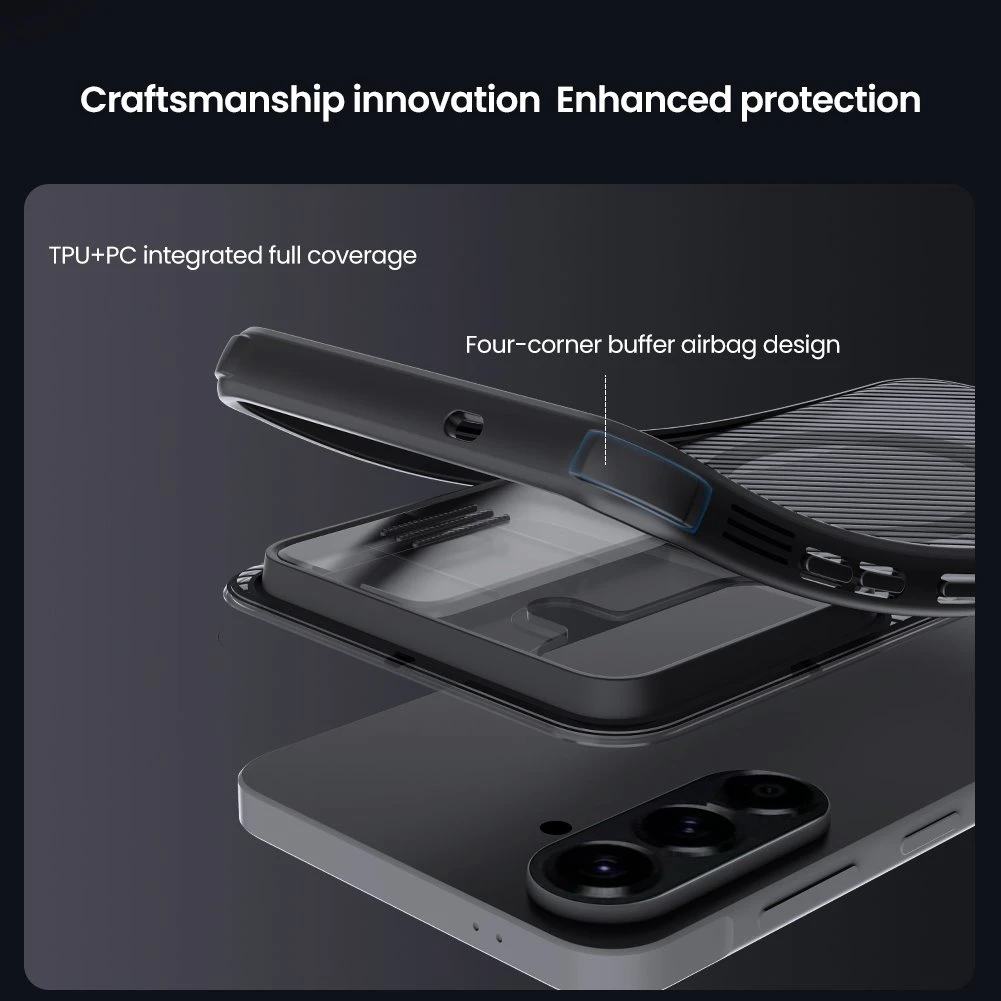 Nillkin CamShield PRO Magnetic Zadní Kryt pro Samsung Galaxy A57 Transparent Black