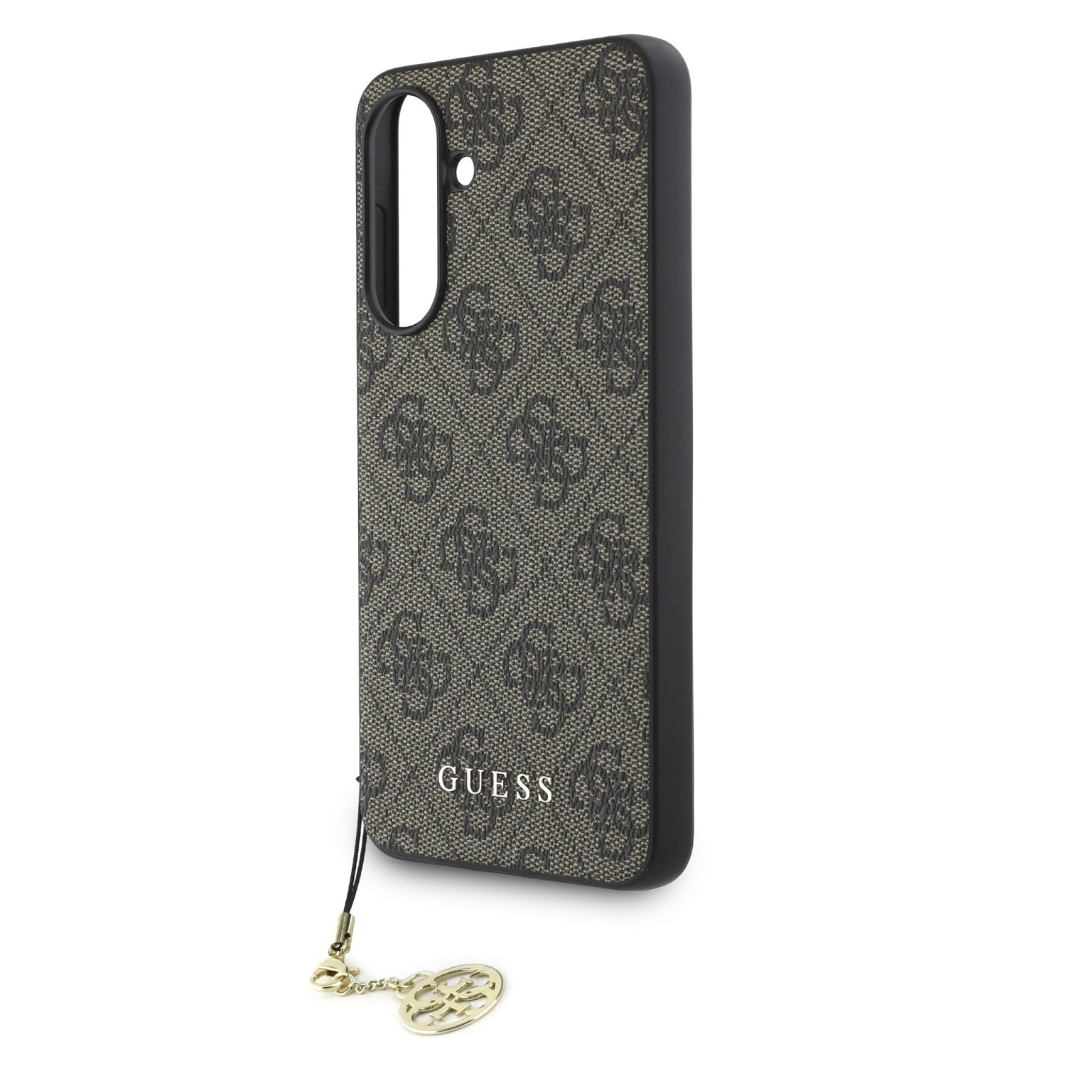 Zadní kryt Guess 4G Charm pro Samsung Galaxy A57, hnědá