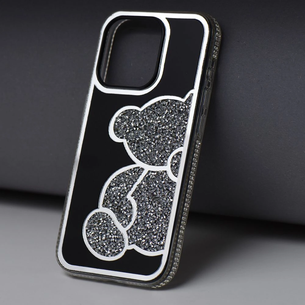 Case for iPhone 16 PRO MAX Teddy Bear silver