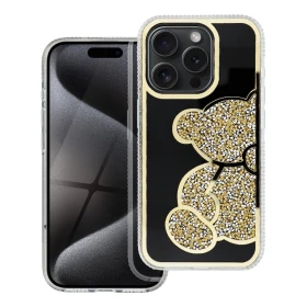Zadní kryt TEDDY BEAR Case pro Apple iPhone 14 Pro Max, zlatá
