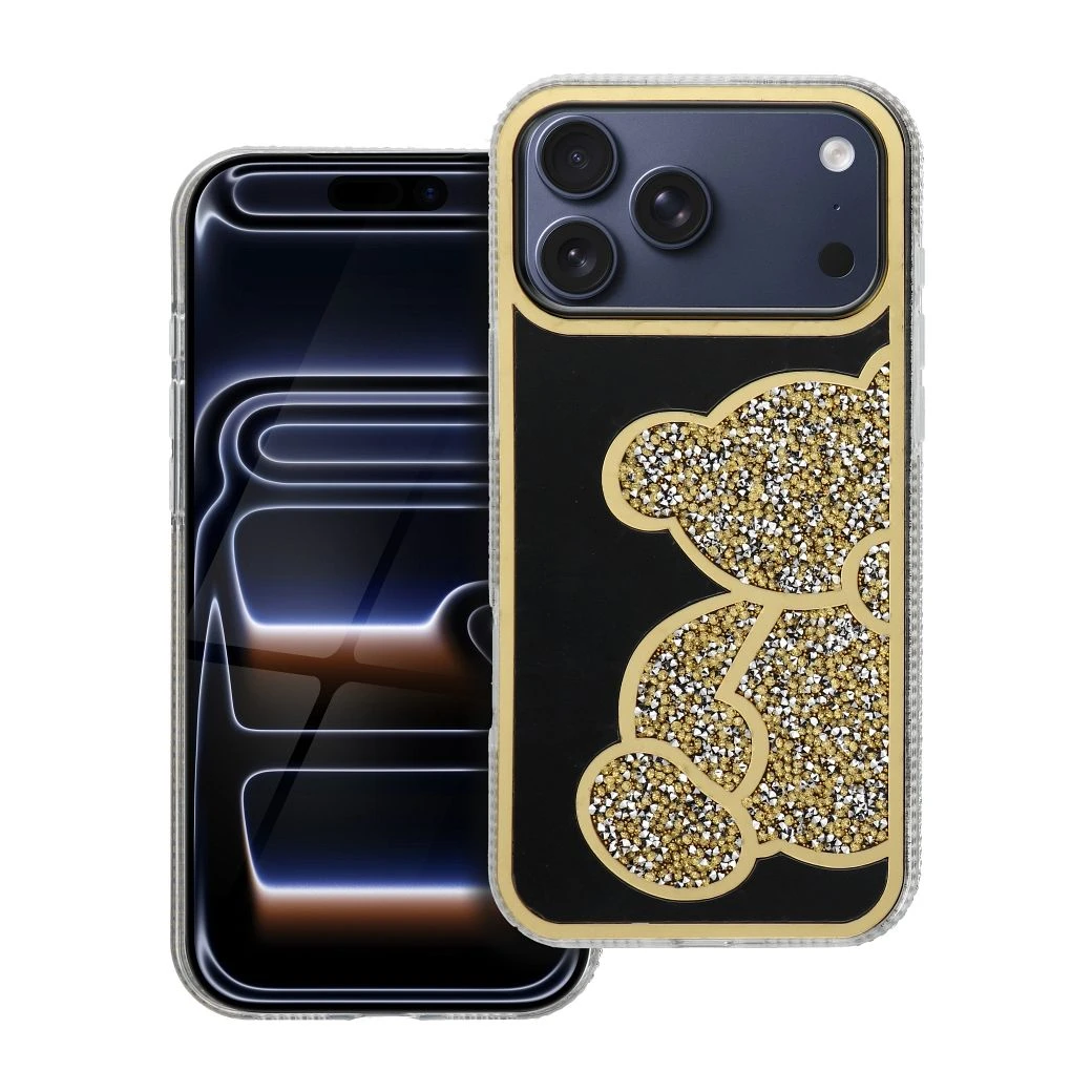 Case for iPhone 17 PRO MAX Teddy Bear gold