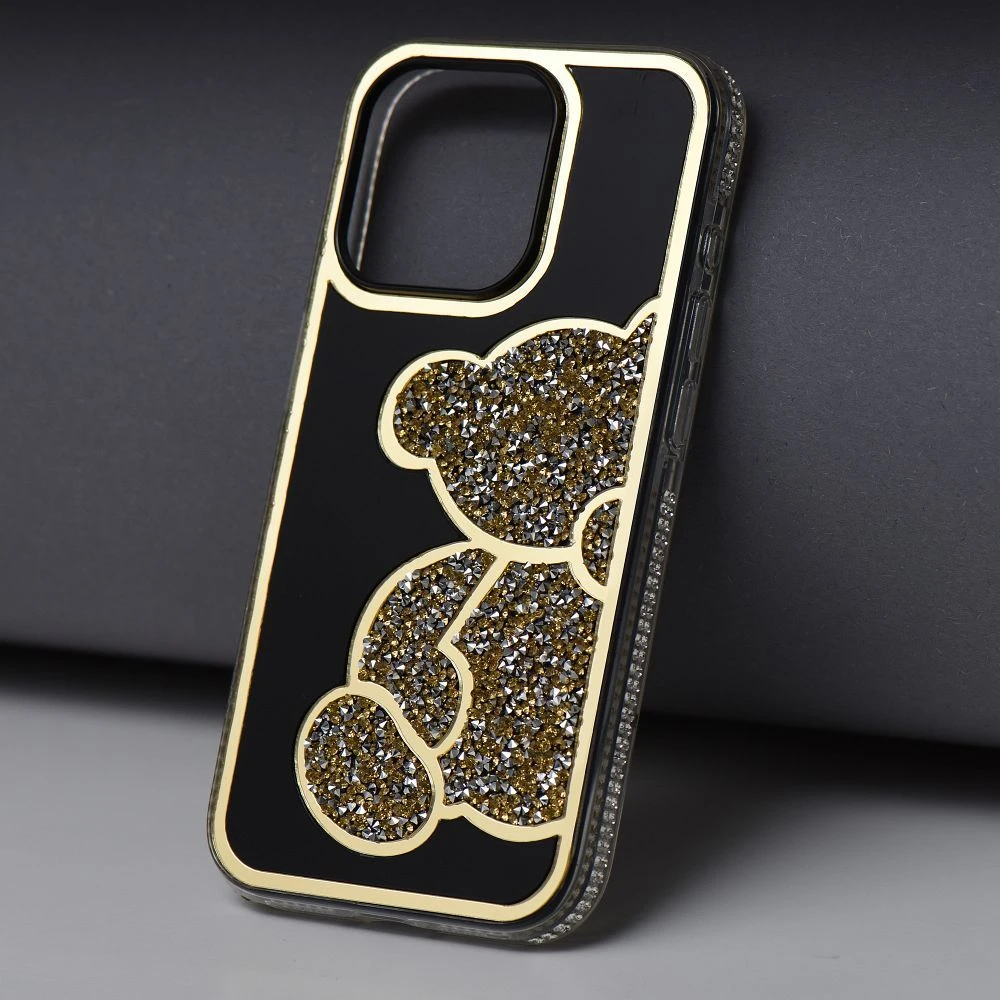 Case for iPhone 17 PRO MAX Teddy Bear gold