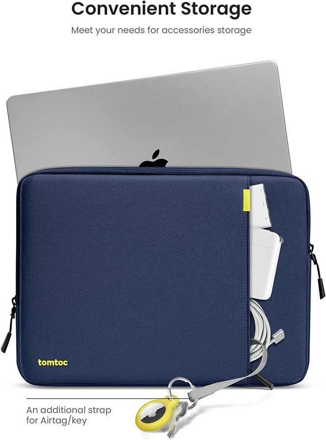 Pouzdro tomtoc Sleeve Kit - 14" MacBook Pro / Air, námořní modrá (obrázek 3)
