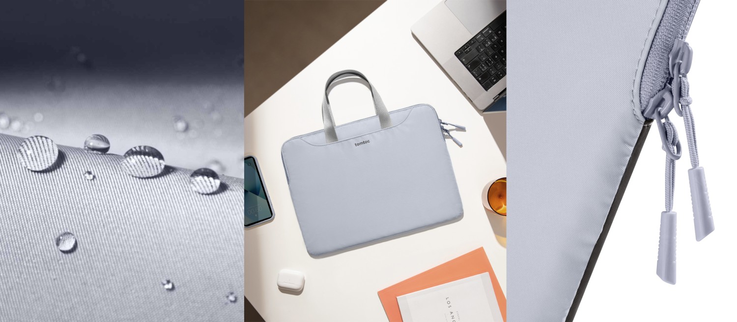 Taška tomtoc Light-A21 Dual-color Slim Laptop Handbag, 13,5 Inch, modrá (obrázek 3)