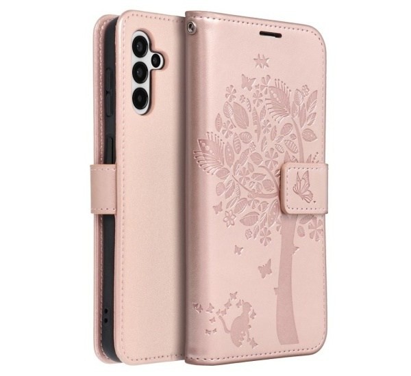 Flipové pouzdro MEZZO Book case pro Samsung Galaxy A37 5G, tree rose gold