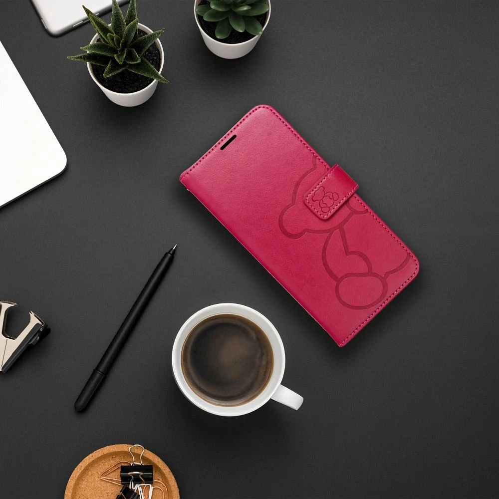 Flipové pouzdro MEZZO Book case pro Samsung Galaxy A37 5G, teddy bear magenta (obrázek 4)