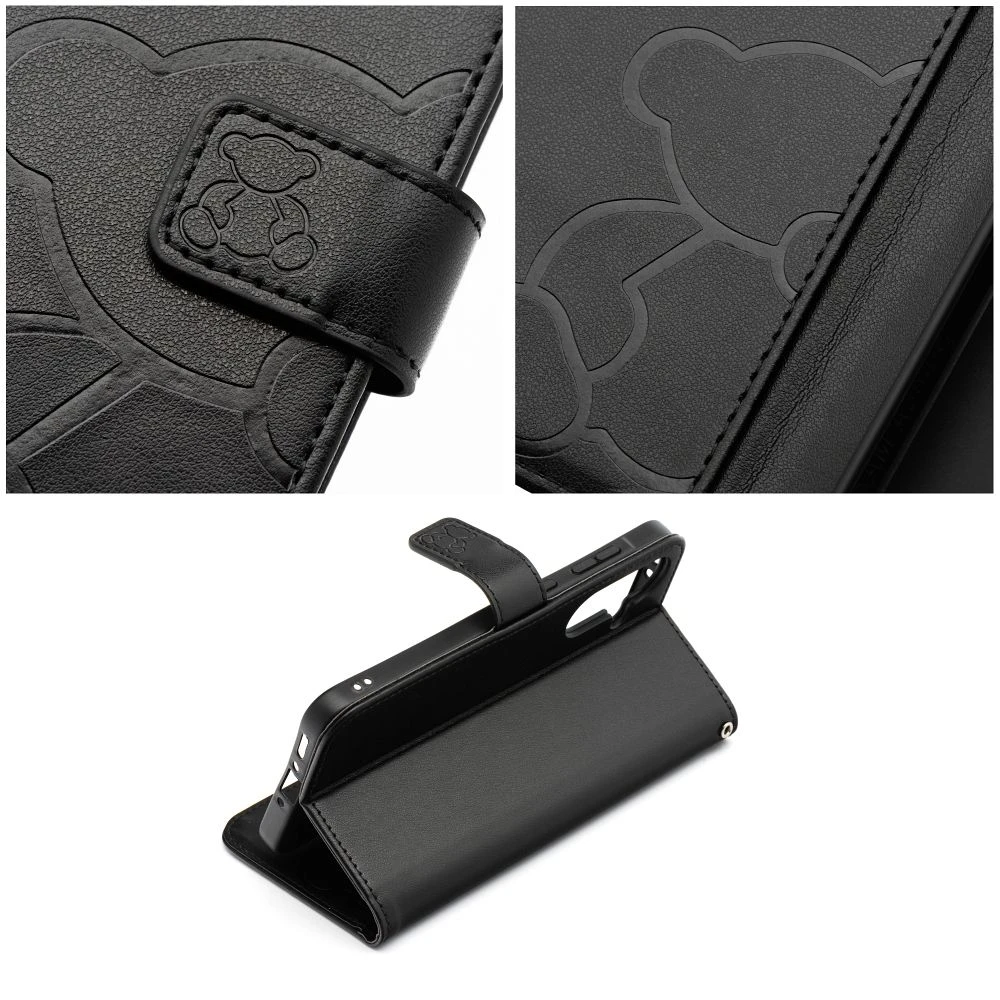 Flipové pouzdro MEZZO Book case pro Samsung Galaxy S26 Edge, teddy bear black (obrázek 4)