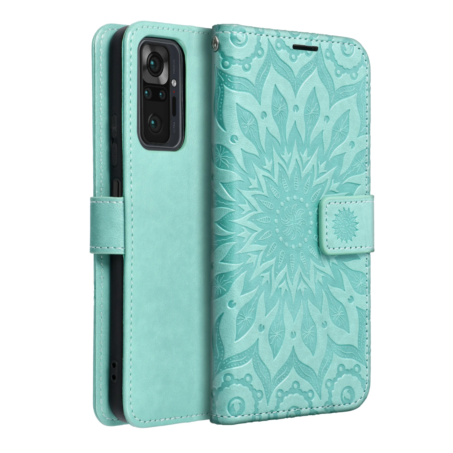 Flipové pouzdro MEZZO Book case pro Xiaomi Redmi 10 / 10 2022, mandala green
