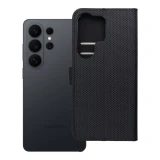 Anti-Theft 4Card RFID Book Case for Samsung S26 PLUS black tech fabric