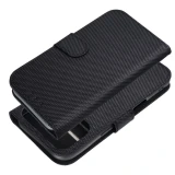 Anti-Theft 4Card RFID Book Case for IPHONE 17 PRO MAX black tech fabric
