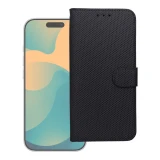 Anti-Theft 4Card RFID Book Case for IPHONE 17 black tech fabric