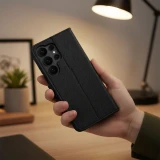 Anti-Theft 4Card RFID Book Case for XIAOMI Redmi Note 15 PRO 5G black tech fabric