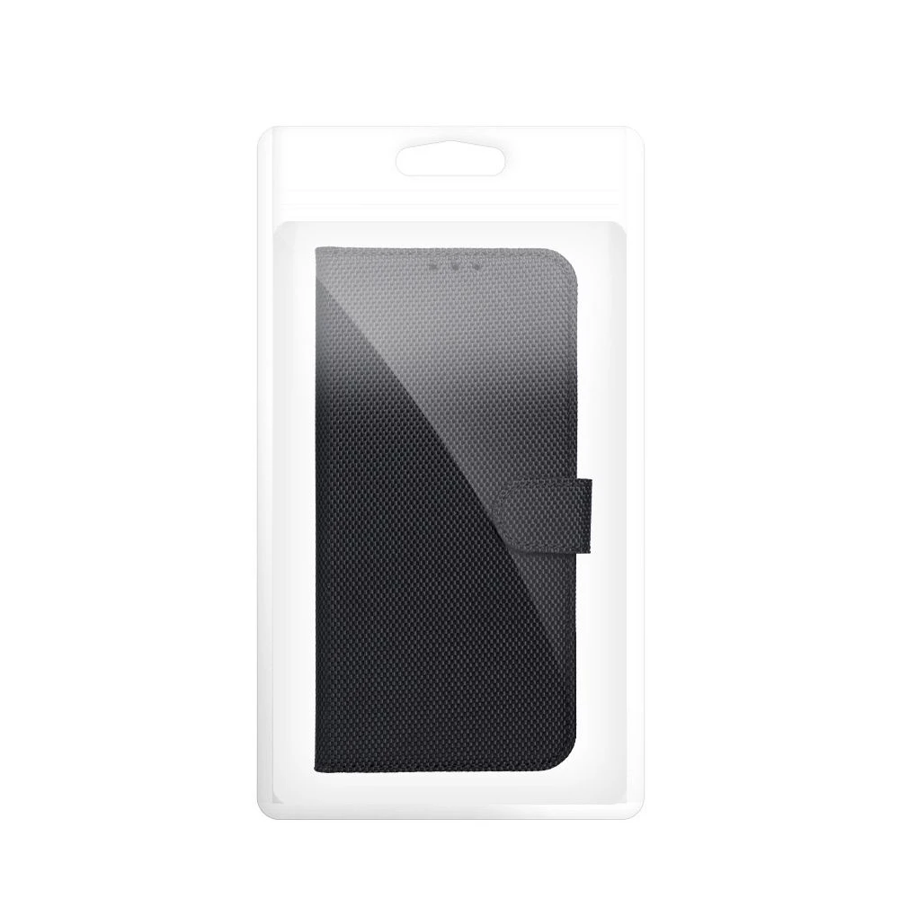 Anti-Theft 4Card RFID Book Case for XIAOMI Redmi Note 15 PRO 5G black tech fabric