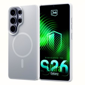 3mk ochranné pouzdro Smoke MagCase pro Samsung Galaxy S26, bílá