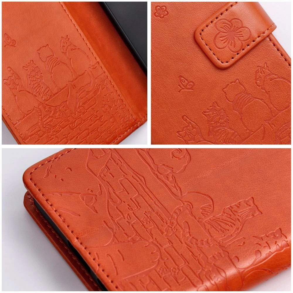 MEZZO Book case for IPHONE 17 cats brown