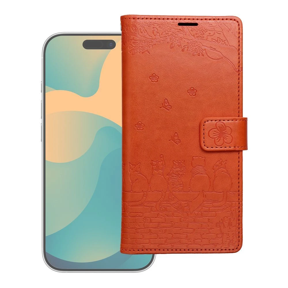 Flipové pouzdro MEZZO Book case pro Xiaomi Redmi Note 15 Pro+ 5G, cats brown
