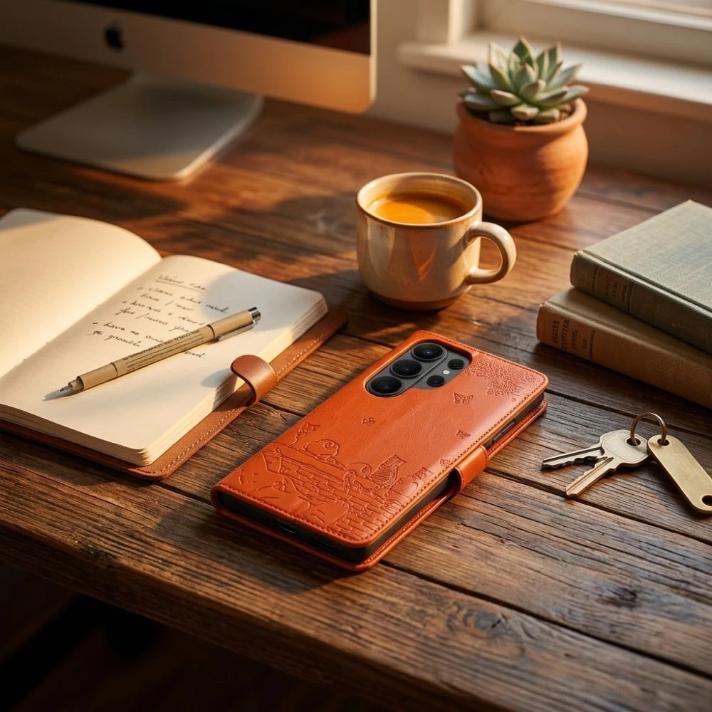 Flipové pouzdro MEZZO Book case pro Xiaomi Redmi Note 15 Pro+ 5G, cats brown (obrázek 4)