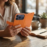 MEZZO Book case for IPHONE 17 PRO cats brown