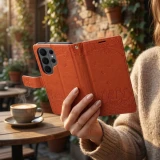 MEZZO Book case for SAMSUNG A57 cats brown