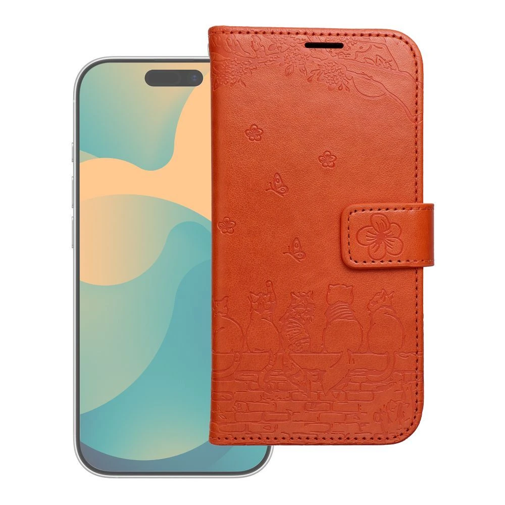 MEZZO Book case for IPHONE 17 PRO MAX cats brown