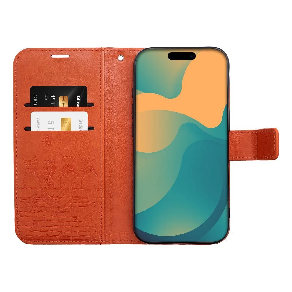 MEZZO Book case for IPHONE 17 PRO MAX cats brown