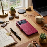MEZZO Book case for IPHONE 17 cats red